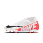 NIKE MERCURIAL SUPERFLY 9 FG WHITE RED