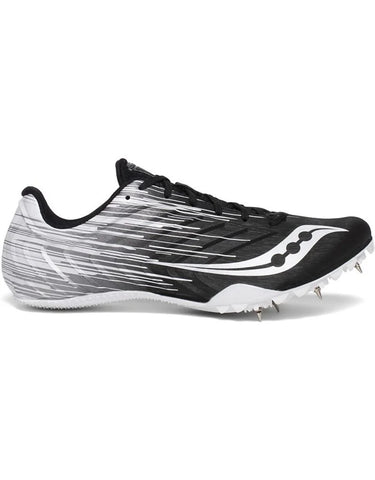 SAUCONY SPITFIRE 5TRACK  RUNNING SPIKES BLACK & WHITE